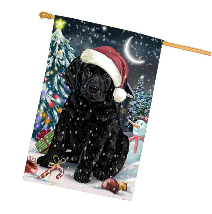 Have a Holly Jolly Christmas Happy Holidays Labrador Dog House Flag HFLG291