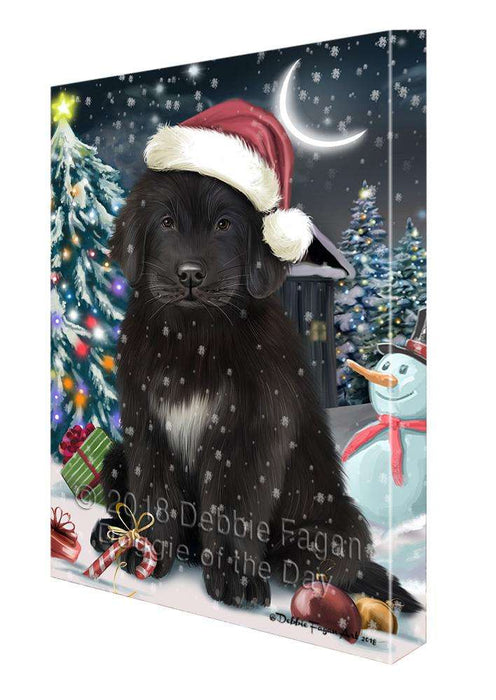 Have a Holly Jolly Christmas Happy Holidays Newfoundland Dog Canvas Print Wall Art Décor CVS106019
