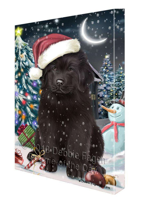 Have a Holly Jolly Christmas Happy Holidays Newfoundland Dog Canvas Print Wall Art Décor CVS106028