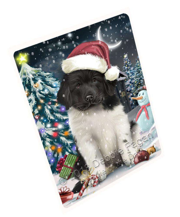 Have a Holly Jolly Christmas Happy Holidays Newfoundland Dog Cutting Board C67173