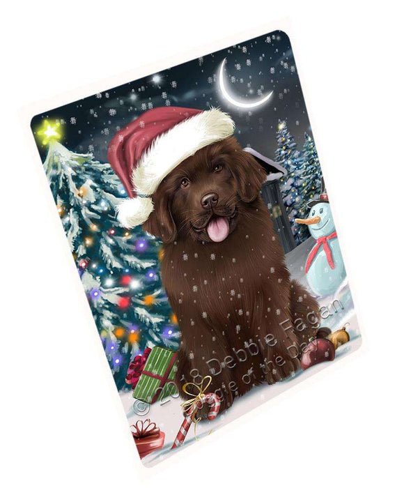 Have a Holly Jolly Christmas Happy Holidays Newfoundland Dog Cutting Board C67176