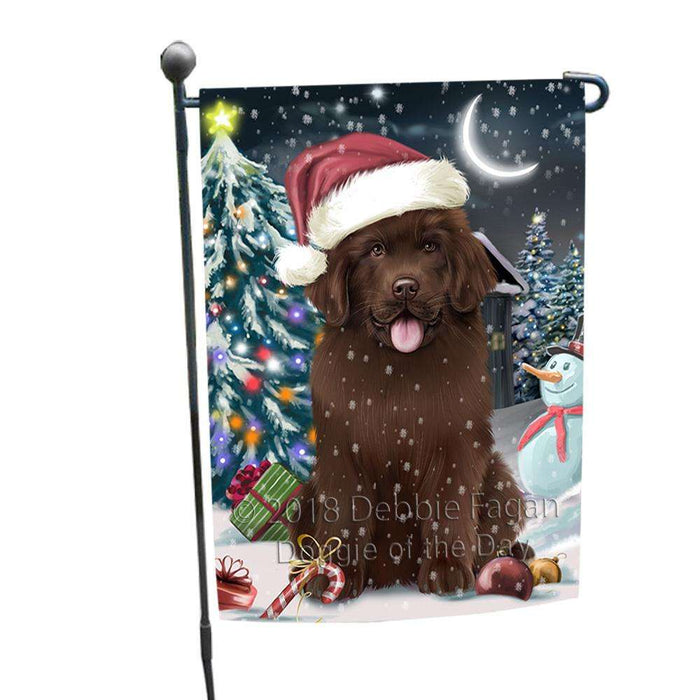 Have a Holly Jolly Christmas Happy Holidays Newfoundland Dog Garden Flag GFLG54306