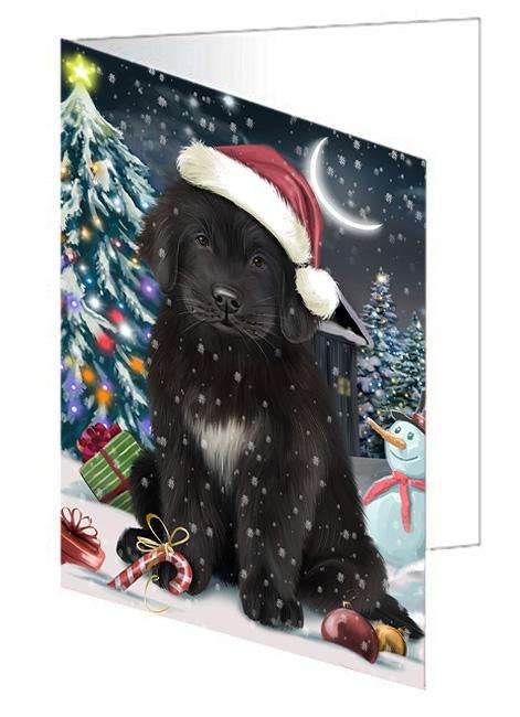 Have a Holly Jolly Christmas Happy Holidays Newfoundland Dog Handmade Artwork Assorted Pets Greeting Cards and Note Cards with Envelopes for All Occasions and Holiday Seasons GCD66752