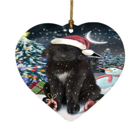 Have a Holly Jolly Christmas Happy Holidays Newfoundland Dog Heart Christmas Ornament HPOR54241
