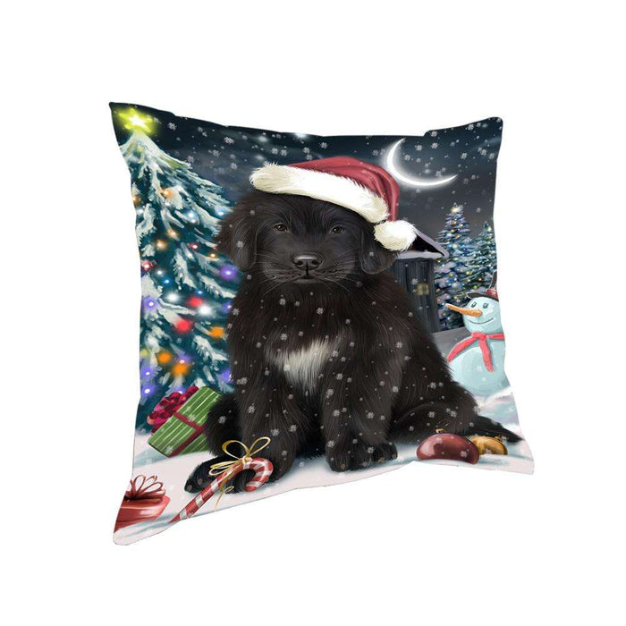 Have a Holly Jolly Christmas Happy Holidays Newfoundland Dog Pillow PIL73588