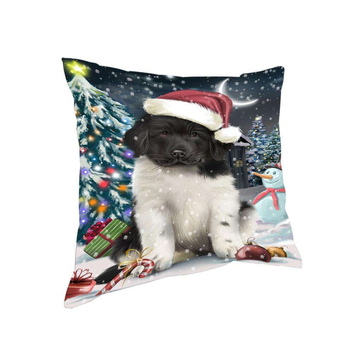 Have a Holly Jolly Christmas Happy Holidays Newfoundland Dog Pillow PIL73596