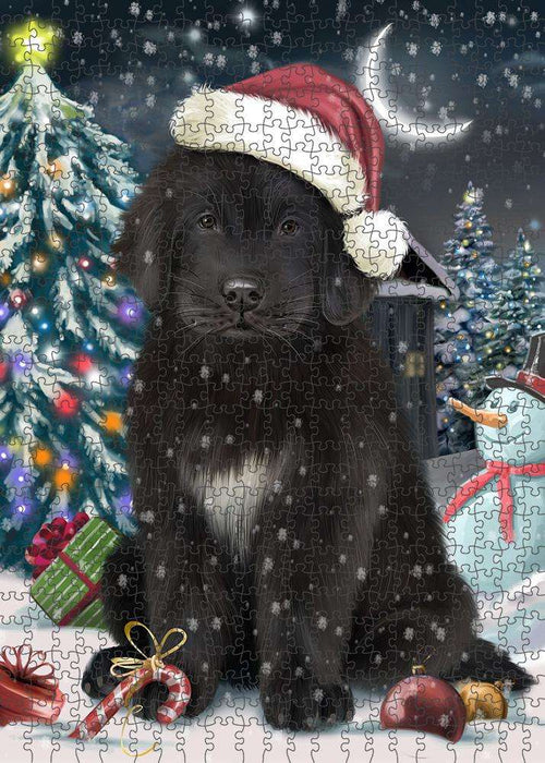 Have a Holly Jolly Christmas Happy Holidays Newfoundland Dog Puzzle with Photo Tin PUZL84120