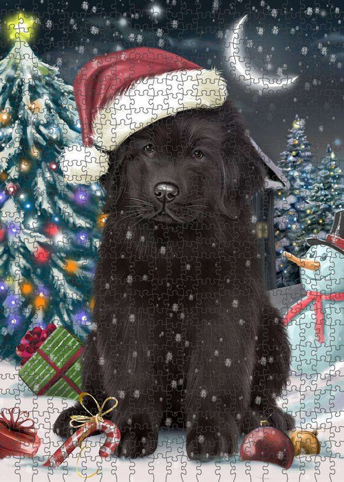 Have a Holly Jolly Christmas Happy Holidays Newfoundland Dog Puzzle with Photo Tin PUZL84124