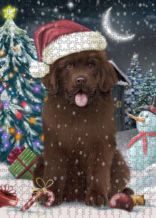 Have a Holly Jolly Christmas Happy Holidays Newfoundland Dog Puzzle with Photo Tin PUZL84132