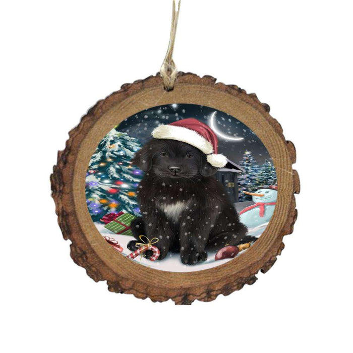 Have a Holly Jolly Christmas Happy Holidays Newfoundland Dog Wooden Christmas Ornament WOR48324