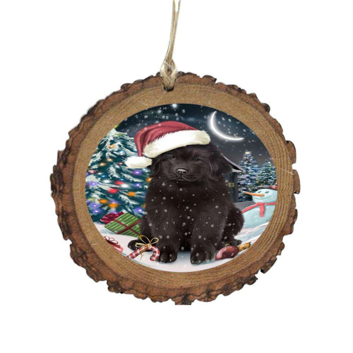 Have a Holly Jolly Christmas Happy Holidays Newfoundland Dog Wooden Christmas Ornament WOR48325