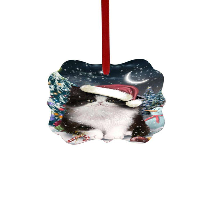 Have a Holly Jolly Christmas Happy Holidays Persian Cat Double-Sided Photo Benelux Christmas Ornament LOR48186
