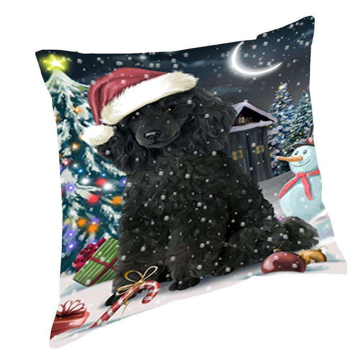 Have a Holly Jolly Christmas Happy Holidays Poodle Dog Throw Pillow PIL580
