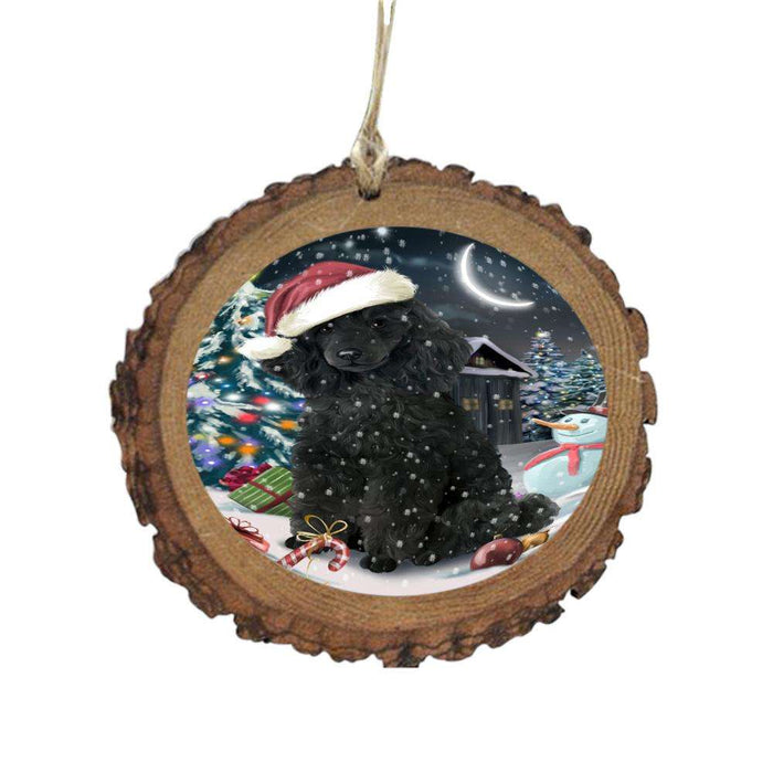 Have a Holly Jolly Christmas Happy Holidays Poodle Dog Wooden Christmas Ornament WOR48197