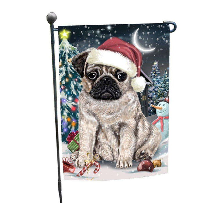 Have a Holly Jolly Christmas Happy Holidays Pug Dog Garden Flag FLG293