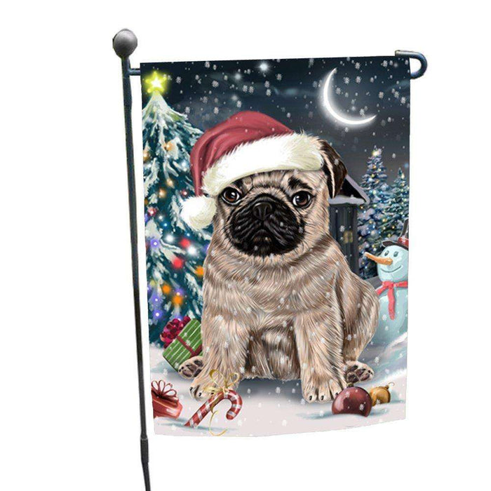 Have a Holly Jolly Christmas Happy Holidays Pug Dog Garden Flag FLG295