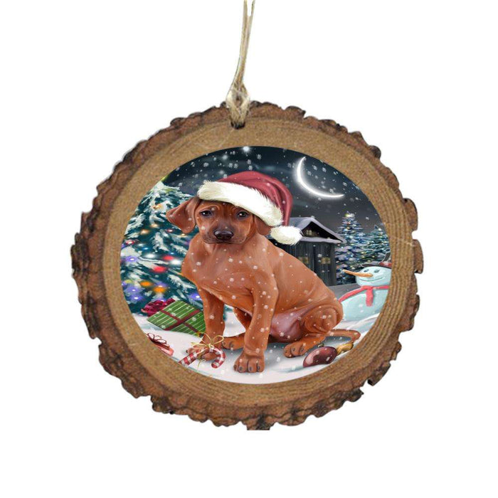Have a Holly Jolly Christmas Happy Holidays Rhodesian Ridgeback Dog Wooden Christmas Ornament WOR48204