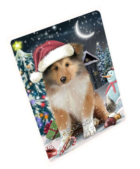 Have a Holly Jolly Christmas Happy Holidays Rough Collie Dog Cutting Board C67179