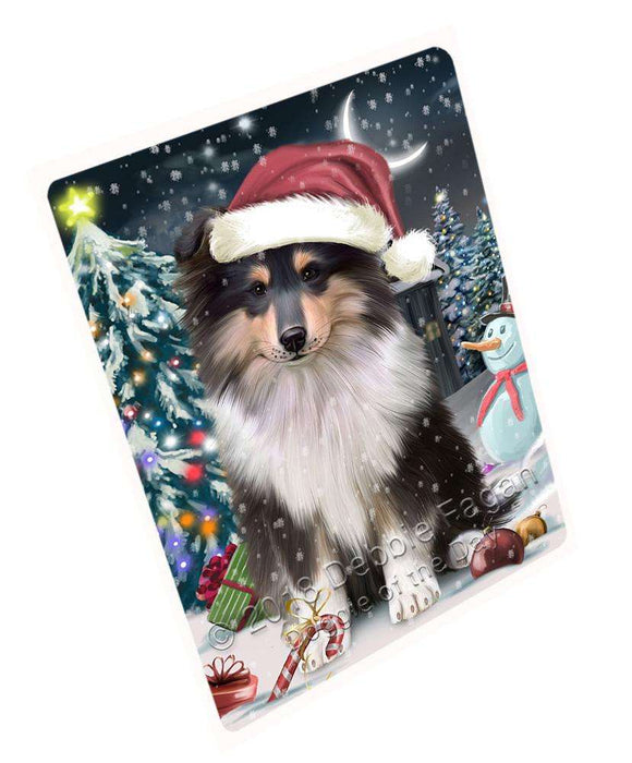 Have a Holly Jolly Christmas Happy Holidays Rough Collie Dog Cutting Board C67185