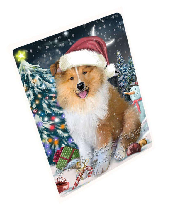 Have a Holly Jolly Christmas Happy Holidays Rough Collie Dog Cutting Board C67188