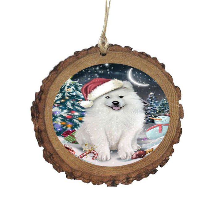 Have a Holly Jolly Christmas Happy Holidays Samoyed Dog Wooden Christmas Ornament WOR48217