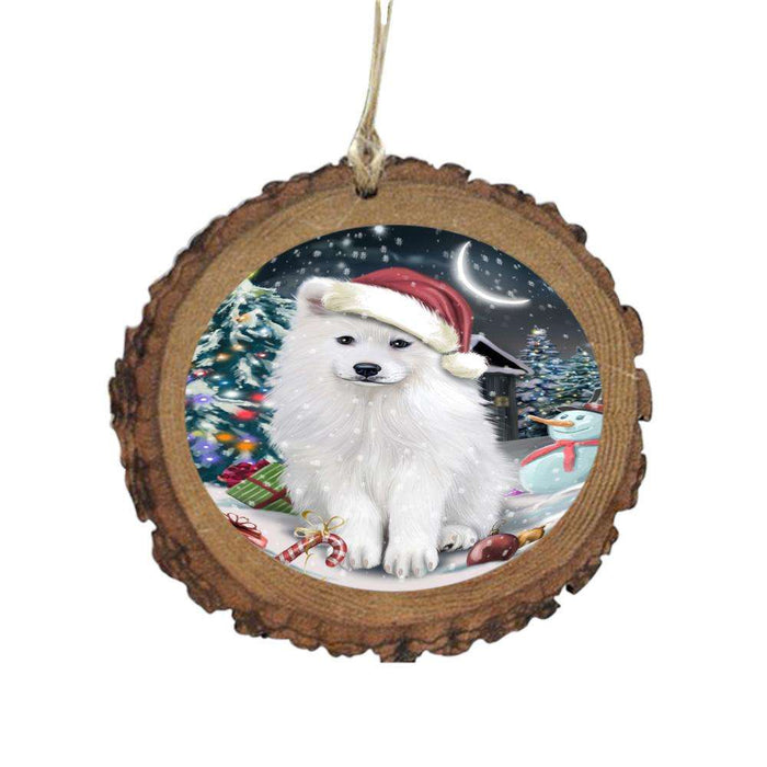 Have a Holly Jolly Christmas Happy Holidays Samoyed Dog Wooden Christmas Ornament WOR48218