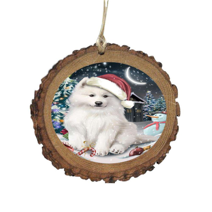 Have a Holly Jolly Christmas Happy Holidays Samoyed Dog Wooden Christmas Ornament WOR48219