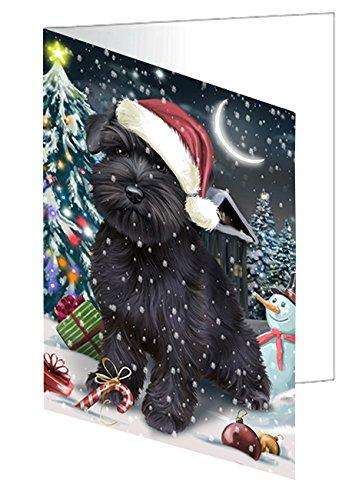 Have a Holly Jolly Christmas Happy Holidays Schnauzer Dog Handmade Artwork Assorted Pets Greeting Cards and Note Cards with Envelopes for All Occasions and Holiday Seasons GCD2610