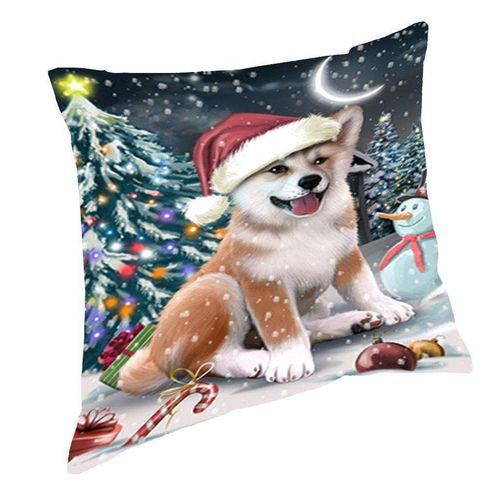 Have a Holly Jolly Christmas Happy Holidays Shiba Inu Dog Throw Pillow PIL732
