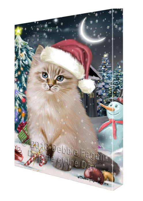 Have a Holly Jolly Christmas Happy Holidays Siberian Cat Canvas Print Wall Art Décor CVS106118