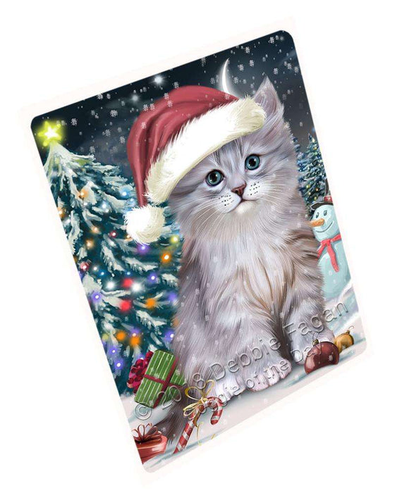 Have a Holly Jolly Christmas Happy Holidays Siberian Cat Cutting Board C67197