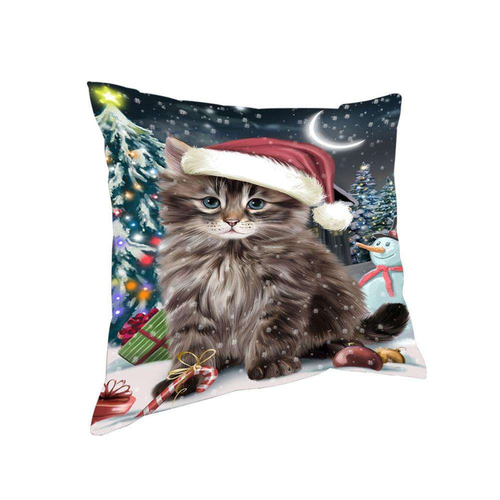 Have a Holly Jolly Christmas Happy Holidays Siberian Cat Pillow PIL73620