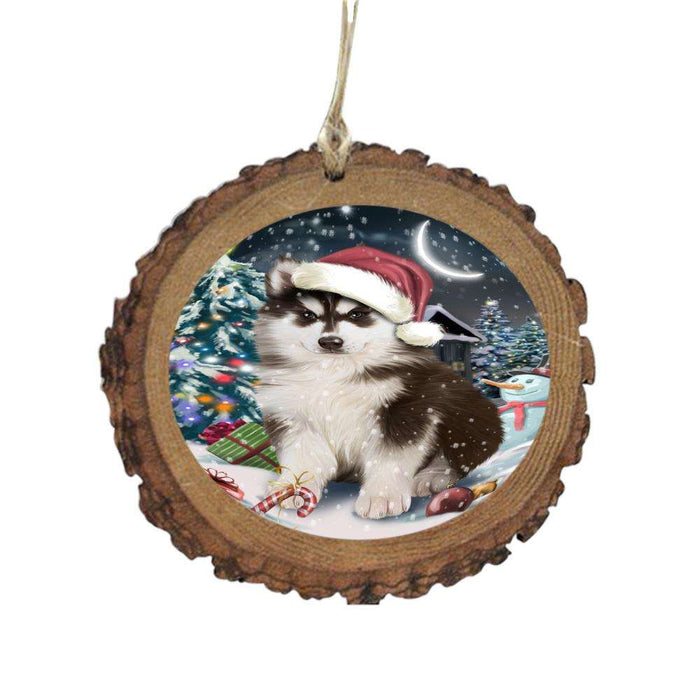 Have a Holly Jolly Christmas Happy Holidays Siberian Husky Dog Wooden Christmas Ornament WOR48164