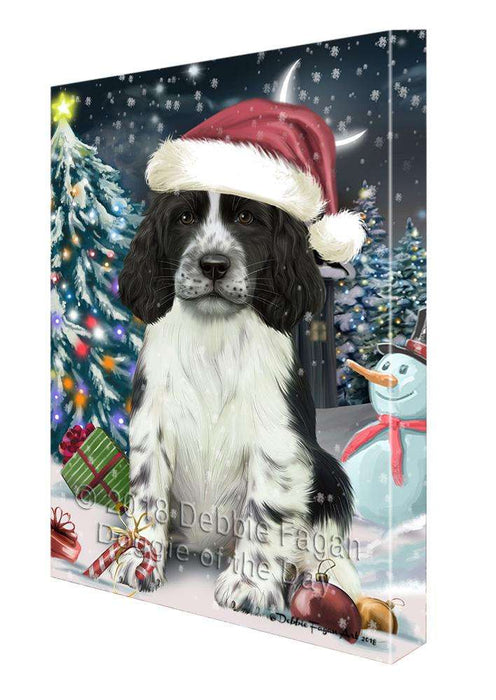 Have a Holly Jolly Christmas Happy Holidays Springer Spaniel Dog Canvas Print Wall Art Décor CVS106127