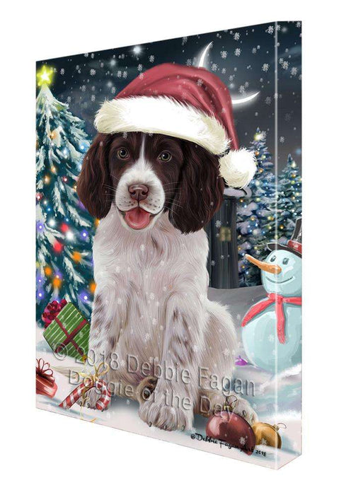 Have a Holly Jolly Christmas Happy Holidays Springer Spaniel Dog Canvas Print Wall Art Décor CVS106136