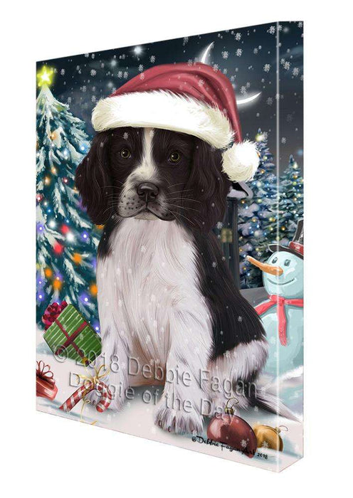 Have a Holly Jolly Christmas Happy Holidays Springer Spaniel Dog Canvas Print Wall Art Décor CVS106154