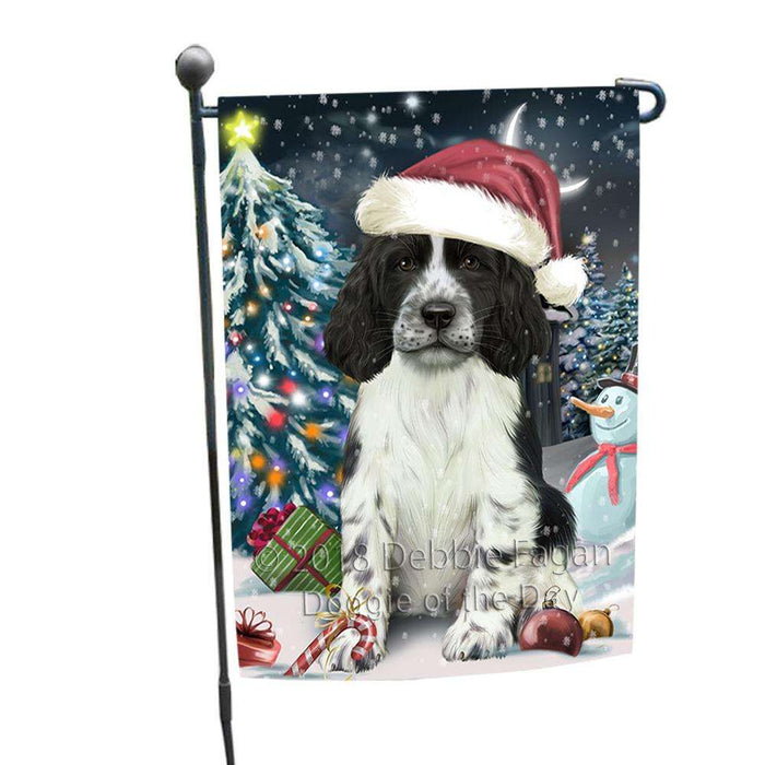 Have a Holly Jolly Christmas Happy Holidays Springer Spaniel Dog Garden Flag GFLG54315
