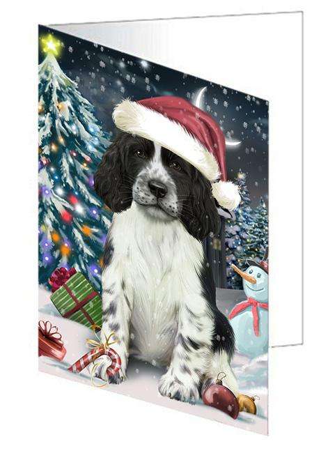Have a Holly Jolly Christmas Happy Holidays Springer Spaniel Dog Handmade Artwork Assorted Pets Greeting Cards and Note Cards with Envelopes for All Occasions and Holiday Seasons GCD66788