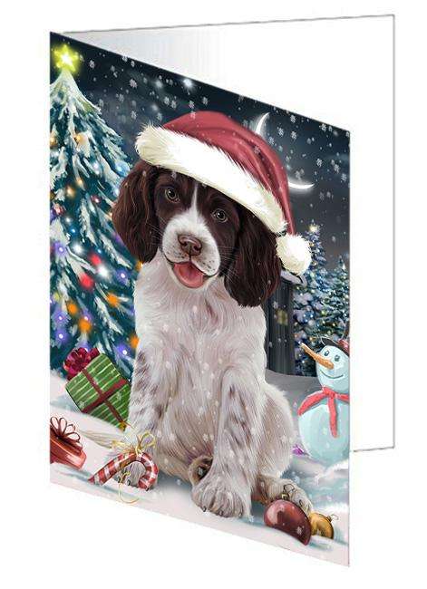 Have a Holly Jolly Christmas Happy Holidays Springer Spaniel Dog Handmade Artwork Assorted Pets Greeting Cards and Note Cards with Envelopes for All Occasions and Holiday Seasons GCD66791