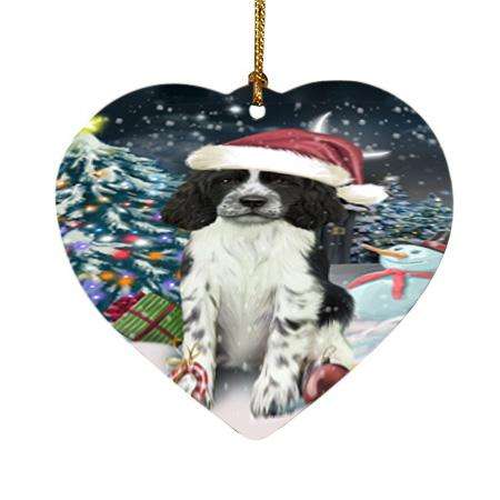 Have a Holly Jolly Christmas Happy Holidays Springer Spaniel Dog Heart Christmas Ornament HPOR54253