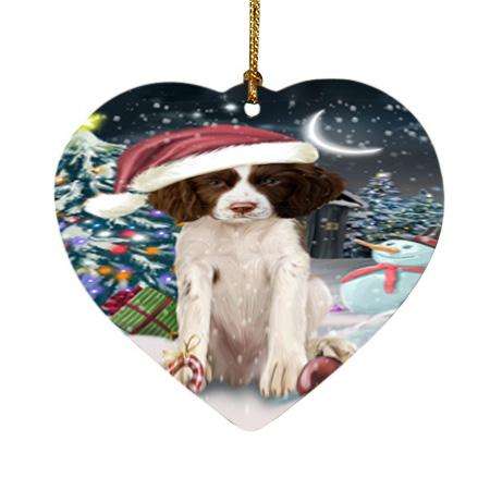 Have a Holly Jolly Christmas Happy Holidays Springer Spaniel Dog Heart Christmas Ornament HPOR54255