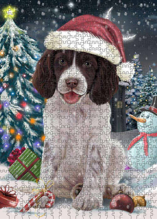 Have a Holly Jolly Christmas Happy Holidays Springer Spaniel Dog Puzzle with Photo Tin PUZL84172