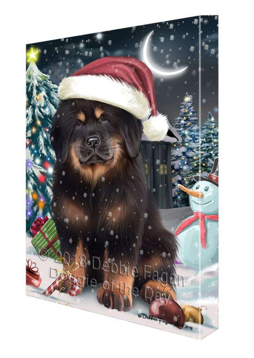 Have a Holly Jolly Christmas Happy Holidays Tibetan Mastiff Dog Canvas Print Wall Art Décor CVS106163