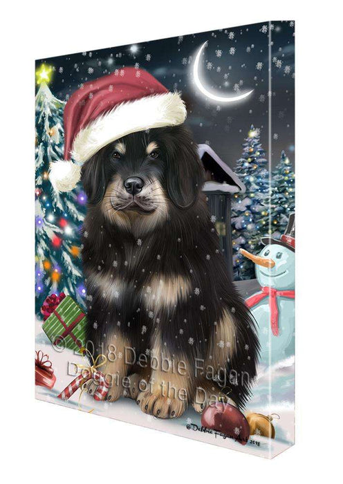 Have a Holly Jolly Christmas Happy Holidays Tibetan Mastiff Dog Canvas Print Wall Art Décor CVS106172