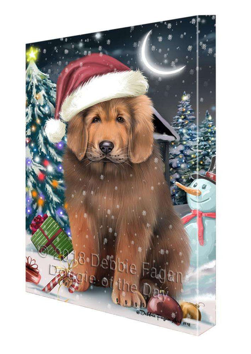 Have a Holly Jolly Christmas Happy Holidays Tibetan Mastiff Dog Canvas Print Wall Art Décor CVS106181