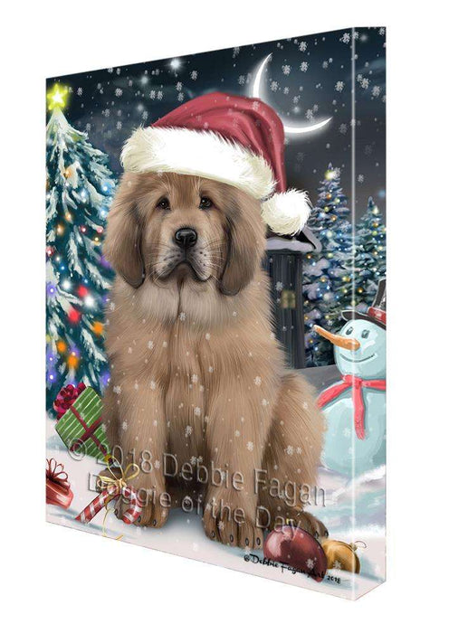 Have a Holly Jolly Christmas Happy Holidays Tibetan Mastiff Dog Canvas Print Wall Art Décor CVS106190