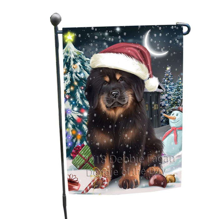 Have a Holly Jolly Christmas Happy Holidays Tibetan Mastiff Dog Garden Flag GFLG54319