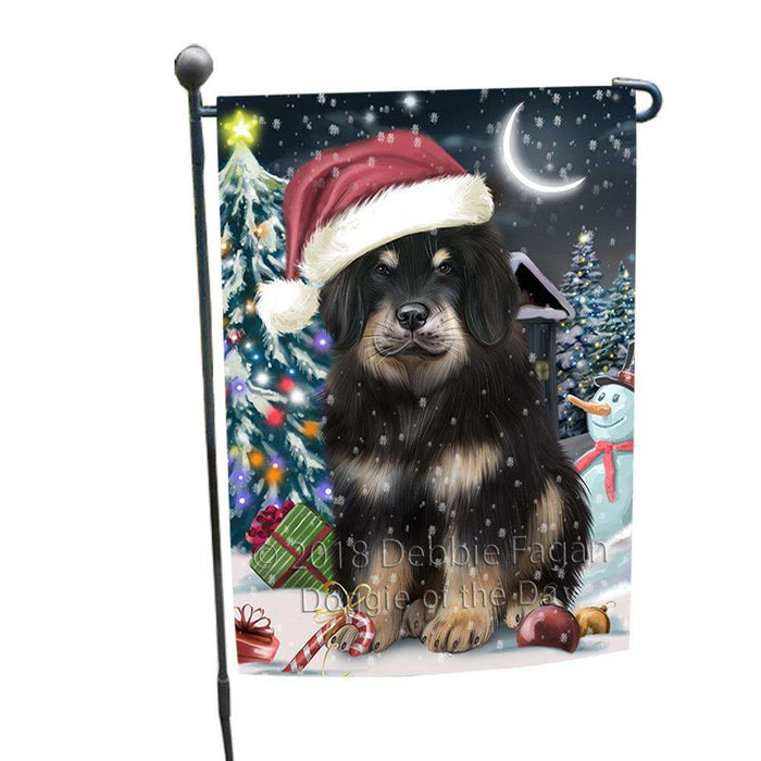 Have a Holly Jolly Christmas Happy Holidays Tibetan Mastiff Dog Garden Flag GFLG54320