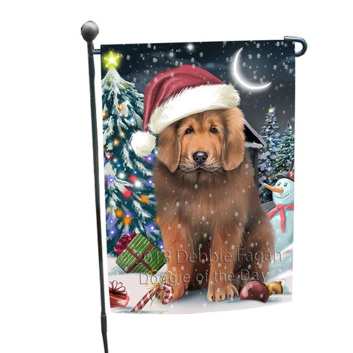 Have a Holly Jolly Christmas Happy Holidays Tibetan Mastiff Dog Garden Flag GFLG54321