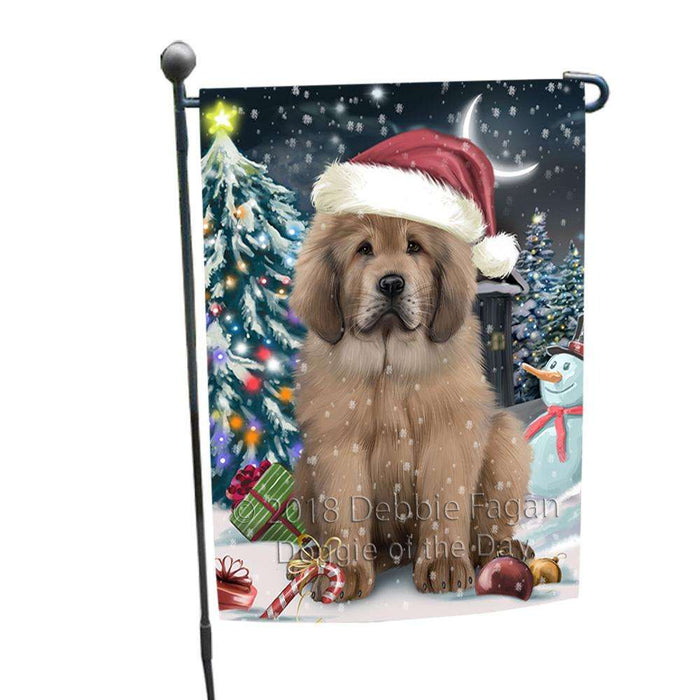Have a Holly Jolly Christmas Happy Holidays Tibetan Mastiff Dog Garden Flag GFLG54322